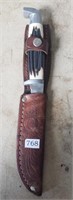 Very Nice Knife with Sheath, 4" Blade and About