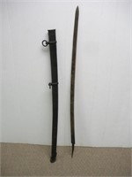 Vintage Sword w/Metal Sheath  32 inch blades