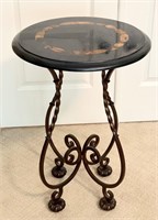 18" Round Marble Top Side Table - Made in the