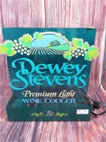 (1) Dewey Stevens Wine Cooler Sign