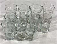 11 glasses (various sizes)