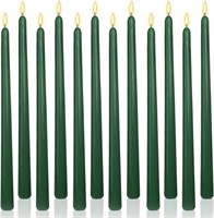 LPUSA Hunter Green 12 Inch Taper Candles