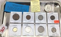 Assortd foreign coin's including Mexican silver