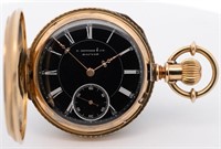 E Howard & Co, pendant watch w/rare black dial
