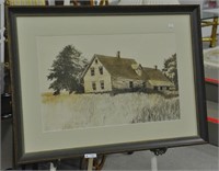 Lithograph of Country House
