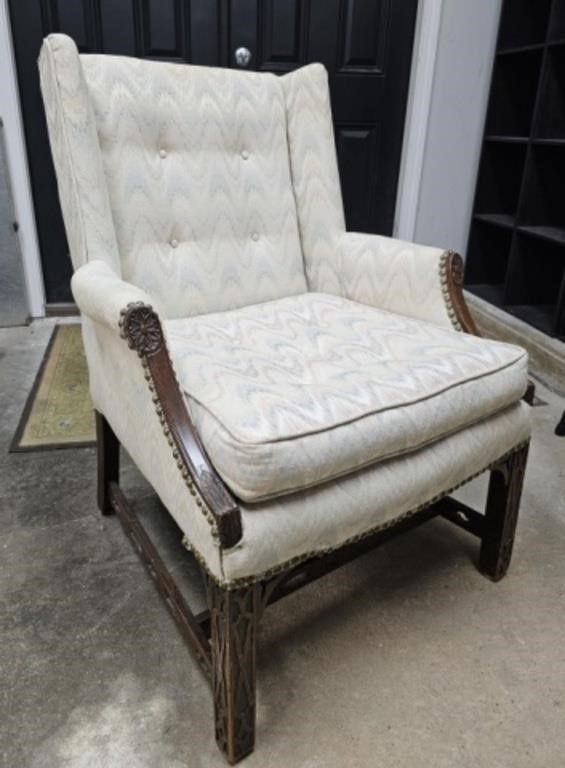 Ornately Carved Antique Arm Chair