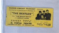 "The Beatles" ticket - closed circuit telecast