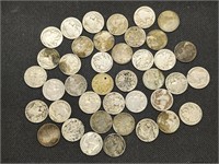 Bag of 40 vintage Buffalo Nickel Coins