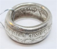 1921 Morgan Silver Dollar Coin Ring Size 11