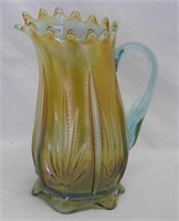 Fenton Cactus water pitcher - aqua opal