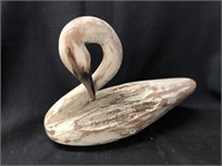 Chris Boore Carved Wood Swan