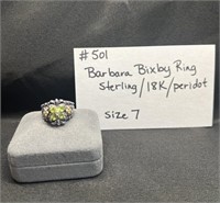 Barbara Bixby Peridot Sterling/18K Ring