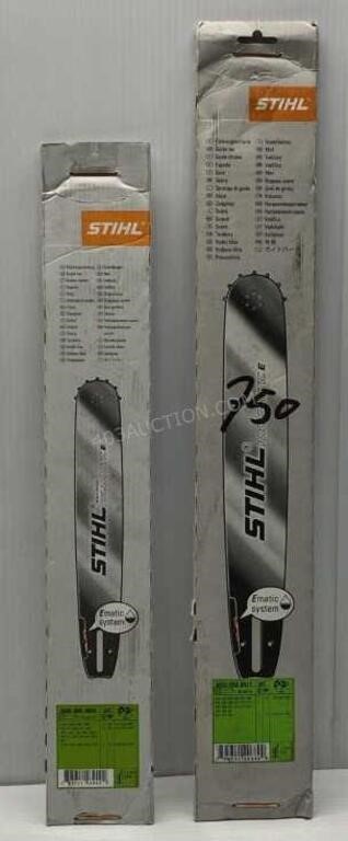 Lot of 2 STIHL Chainsaw Guide Bars - NEW