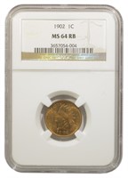 NGC MS-64 RB 1902 Indian Cent
