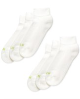 Hue Women's Quarter Top 6 Pack Socks - White