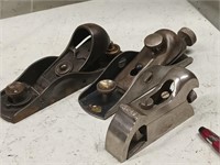 3 small wood planes, Sargent No. 307 and Stanley