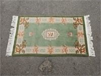 Vintage Sea Foam Green Oriental Area Rug