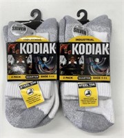 4 New Pairs Kodiak Industrial Quarter Socks 7-11