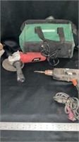 Skil angle grinder, Black and Decker drill both