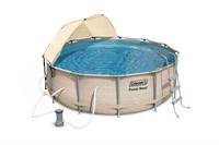 SEALED-Coleman® Round Steel Frame Swimming Pool