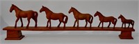 Hand Carved Horse Trail Accent Piece