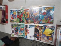 BOX FULL OF DC SUPERMAN COMIC BOOKS