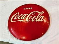 "Drink Coca-Cola" 24" Approx. Round Button Sign