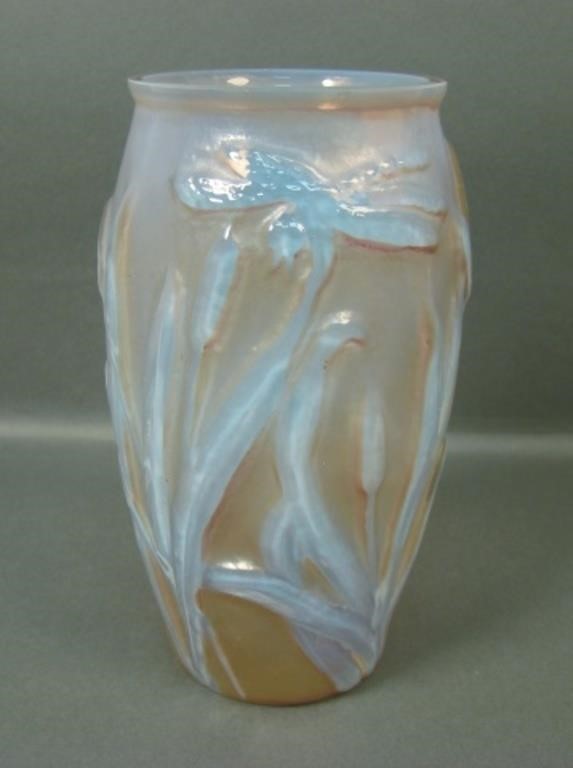 Consolidated Amethyst Opal Dragonfly Vase