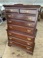 SUMTER CABINET COMPANY CHERRY CHEST ON CHEST