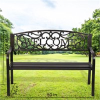 50" Patio Garden Bench Park Yard Outdoor Furnitur