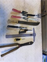 Garden Tools, machete, shears, gardening claws,