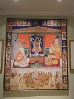A Pichwai Mural on Silk Depicting 24 Shringars