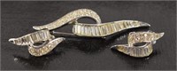 Vintage Boucher Rhinestone Pin & Earring Set