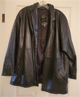 E - SAKS FIFTH AVENUE LETHER JACKET SIZE M