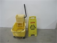 Rubbermaid Industrial Mop Bucket & Floor Sign