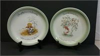 2 Holly Hobbie Collector's Edition Plates 1972 By