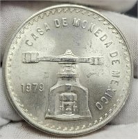 1979 Mexico 1 Onza 92.5% Silver/33.6 G BU