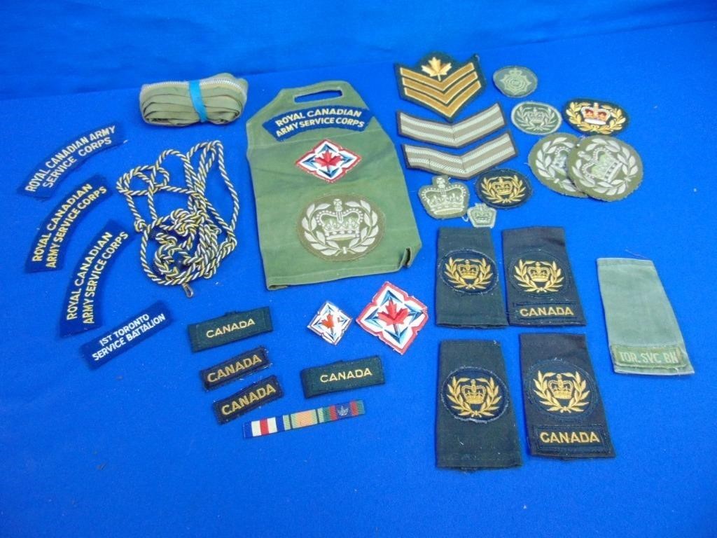 Collection Of  Military Patches, Zipper,