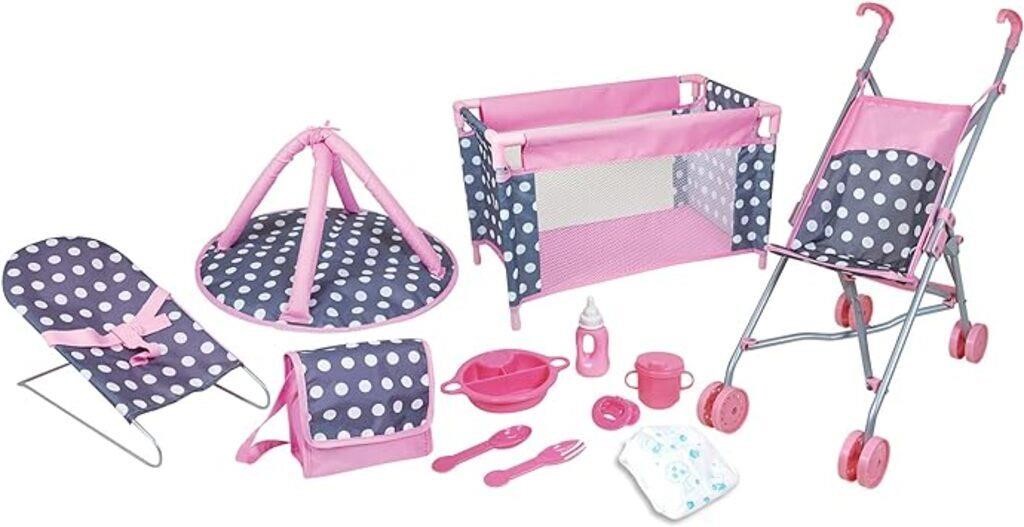 Lissi 5 Piece Doll Deluxe Nursery Play Set With