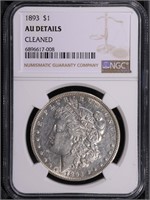 1893 $1 Morgan Dollar NGC AU details