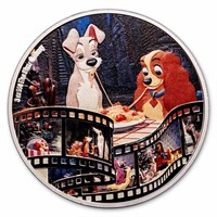 2023 Niue 3 Oz Silver $10 Disney: Lady & The Tramp