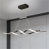 modern led chandelier black 39.4 inch