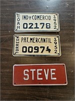 VINTAGE LICENSE PLATES