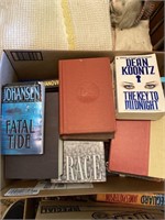 Box lot paperback and hard back books