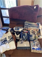 Penn State items, towels, buttons,Paterno book,