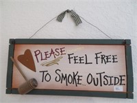 Smoke Outside sign