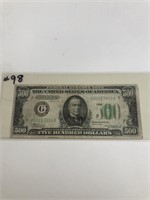 1934 $500 Currency
