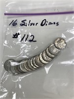 16 Silver Dimes