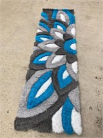 TURQUOISE COLOR RUG- 2.2FT X 7.3FT