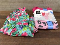 9 mo girls onesies & 12 month dress